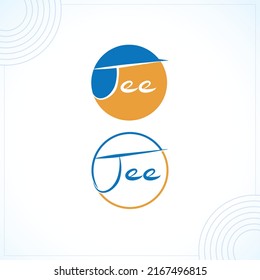 Jee J modern creative premium logo design vector template