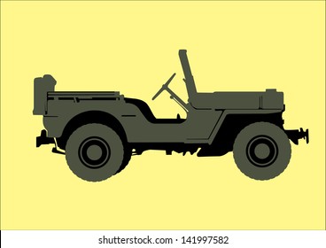 jeep army vector