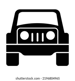 Jeep black icon. Suitable for website, content design, poster, banner, or video editing needs