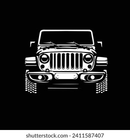 jeep black and white, suitable for t shirt