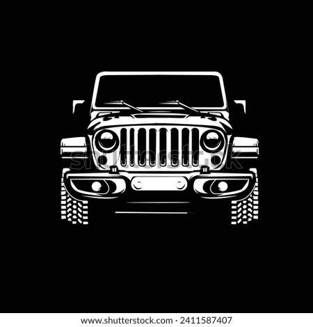 jeep black and white, suitable for t shirt