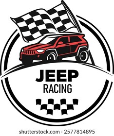 Jeep car logo racing concept