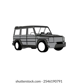 Jeep Car vector design template, Vehicle Transportation Isolated on white background, suitable for your design