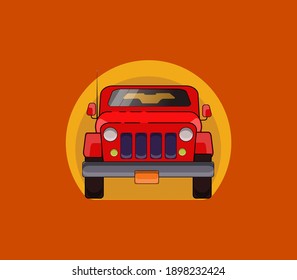 Jeep car vector illustration modern icon