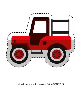 jeep colombian car vehicle vector illustration design