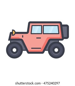 Jeep Colored Illustration