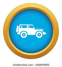 Jeep icon blue vector isolated on white background for any design
