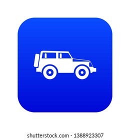 Jeep icon digital blue for any design isolated on white vector illustration svg