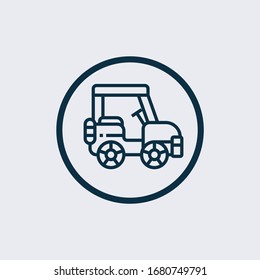 Jeep icon isolated on white background. Jeep icon simple sign. Jeep icon trendy and modern symbol for graphic and web design. Jeep icon flat vector illustration for logo, web, app,
