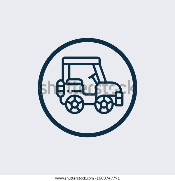 Jeep icon\
isolated on white background. Jeep icon simple sign. Jeep icon\
trendy and modern symbol for graphic and web design. Jeep icon flat\
vector illustration for logo, web,\
app,