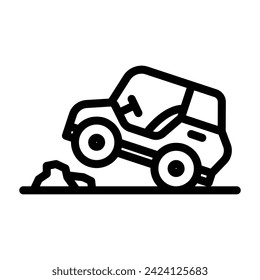 jeep icon or logo design isolated sign symbol vector illustration - high quality line style vector icon suitable for designers, web developers, displays and websites