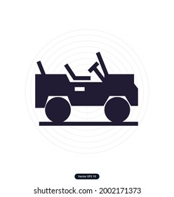 jeep Icons. Airplane, Public bus, Train, Ship-Ferry and auto signs. Shipping delivery symbol. Airmail delivery sign. Vector elements, ready to use. EPS10