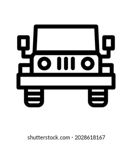 jeep line icon illustration vector graphic
