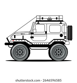 Jeep Line ou Icon On Colored Base foi criado em 9 de junho de 2025 em Cirebon, West Java, Indonésia