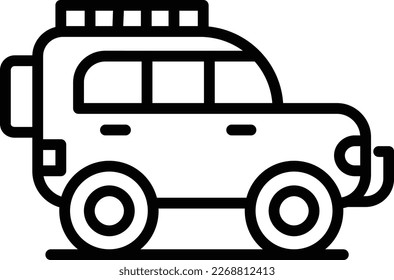 Diseño de iconos vectores de línea Jeep