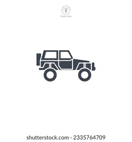 Jeep Off-road icon symbol vector illustration isolated on white background