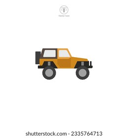 Jeep Off-road icon symbol vector illustration isolated on white background