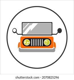 JEEP ORANGE ILLUSTRATION VECTOR LOGO