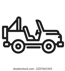 Jeep outline icon. Transportation illustration for templates, web design and infographics