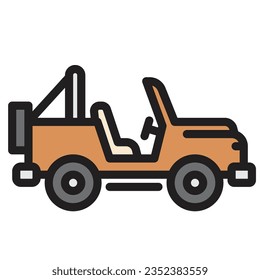 Jeep outline icon. Transportation illustration for templates, web design and infographics
