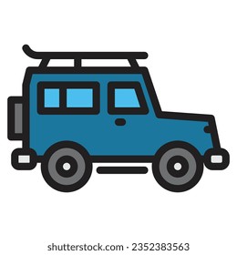 Jeep outline icon. Transportation illustration for templates, web design and infographics
