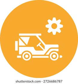 Ilustración de diseño de icono de Vector de servicio Jeep