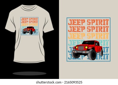 jeep spirit retro t shirt design