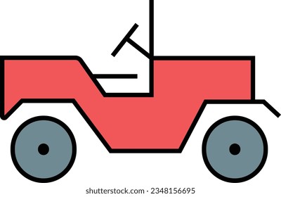 jeep suv land rover military car Outline