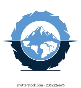 Jeep Tire And Mountain Logo. International Holiday Concept Design.