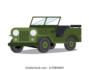 Jeep vector flat illustration 