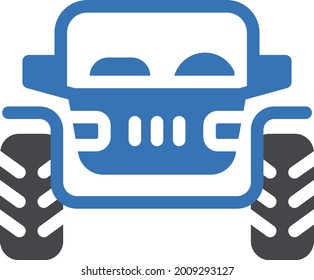 jeep vector glyph colour icon