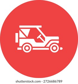 Ilustración de diseño de icono de Vector Jeep