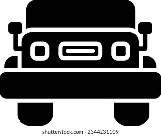Jeep Vector Icon Glyph Style