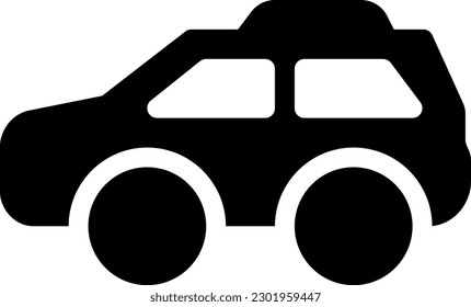 ilustración vectorial jeep en un fondo transparente.Símbolos de calidad premium.Iconos vectoriales glifos para el concepto y el diseño gráfico.