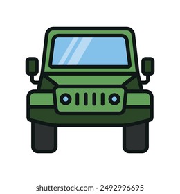 Jeep vehicle icon vector design templates simple and modern concept