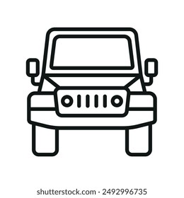 Jeep vehicle icon vector design templates simple and modern concept