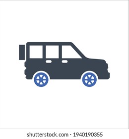 Icono del vehículo Jeep, gráficos vectoriales