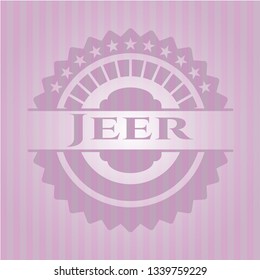 Jeer pink emblem. Vintage.