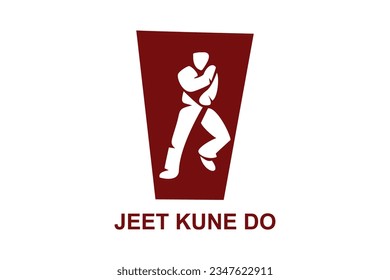 jeet kune do sport vector line icon. sportsman, fighting stance. sport pictogram illustration.