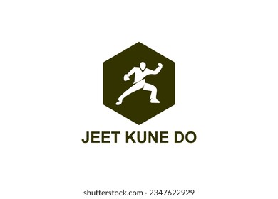 jeet kune do sport vector line icon. sportsman, fighting stance. sport pictogram illustration.