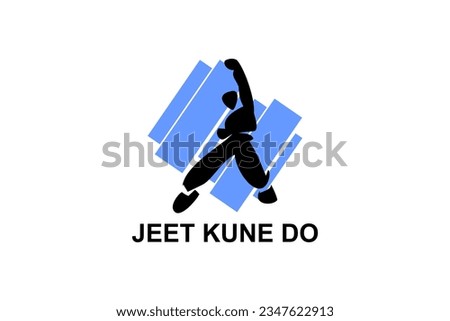 jeet kune do sport vector line icon. sportsman, fighting stance. sport pictogram illustration.