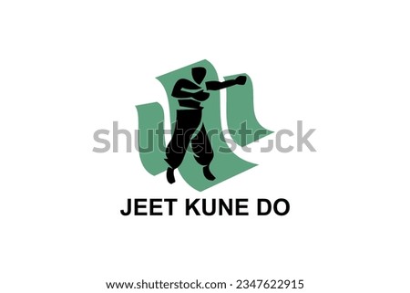jeet kune do sport vector line icon. sportsman, fighting stance. sport pictogram illustration.