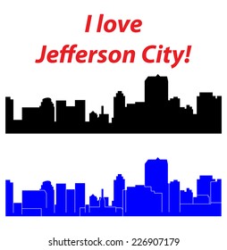 Jefferson City, Missouri, city silhouette