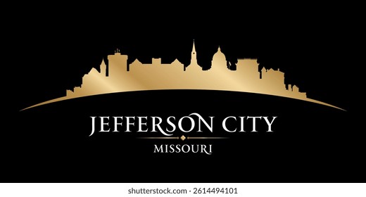 Jefferson city Missouri skyline silhouette. Vector illustratio