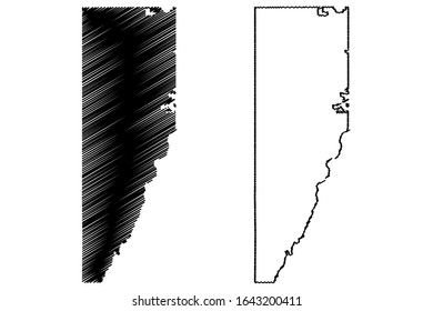 Jefferson County, Colorado (U.S. county, United States of America,USA, U.S., US) map vector illustration, scribble sketch Jefferson map