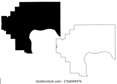 Jefferson County, Indiana (U.S. county, United States of America, USA, U.S., US) map vector illustration, scribble sketch Jefferson map