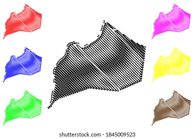 Jefferson County, Kentucky (U.S. county, United States of America, USA, U.S., US) map vector illustration