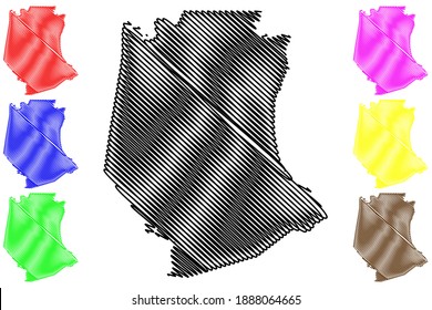 Jefferson County, Missouri (U.S. county, United States of America, USA, U.S., US) map vector illustration, scribble sketch Jefferson map