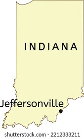 Jeffersonville City Location On Indiana Map