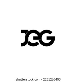 jeg lettering initial monogram logo design
